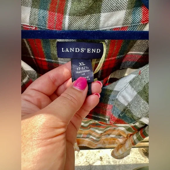 Upcycled Flannel - Greetings From Long Island - Picture 3 of 3